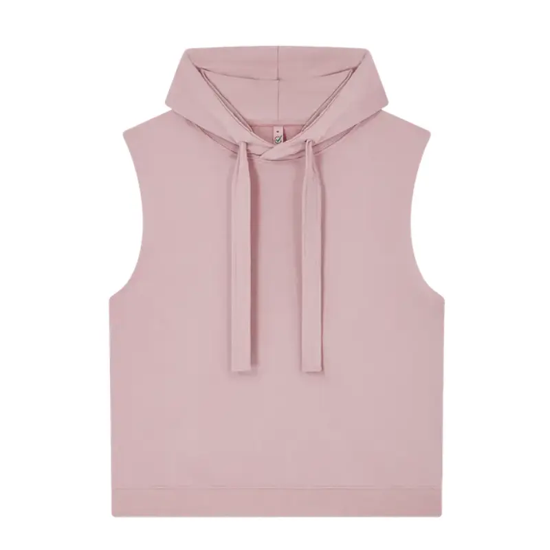 Sleeveless hoodie made from 100% organic cotton 