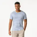 Camiseta de rayas 100% algodón orgánico para hombre