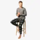 Pijama largo hombre 100% algodón orgánico ALVAR - Living Crafts