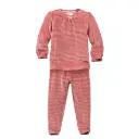 Pijama de ris cotó orgànic 100% amb ratlles roses