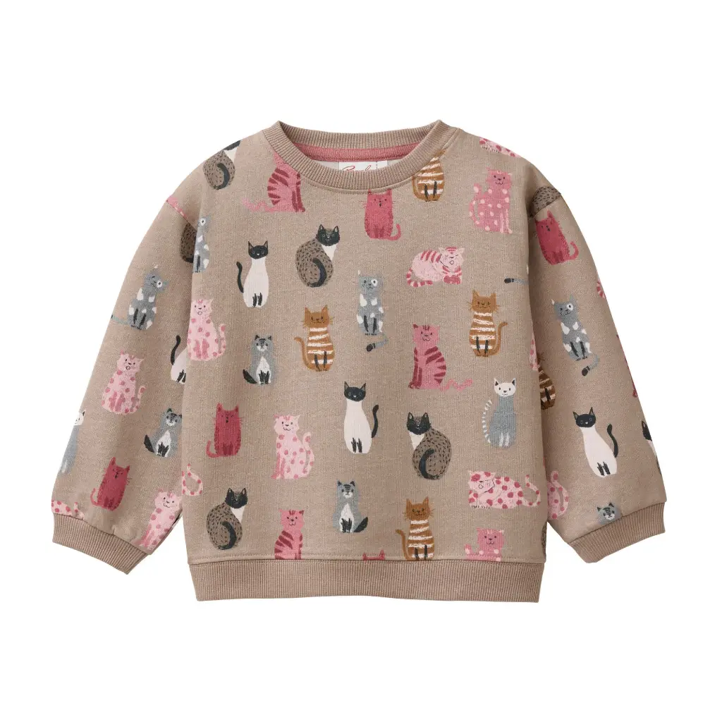 Jersey infantil 100% algodón orgánico Gatos