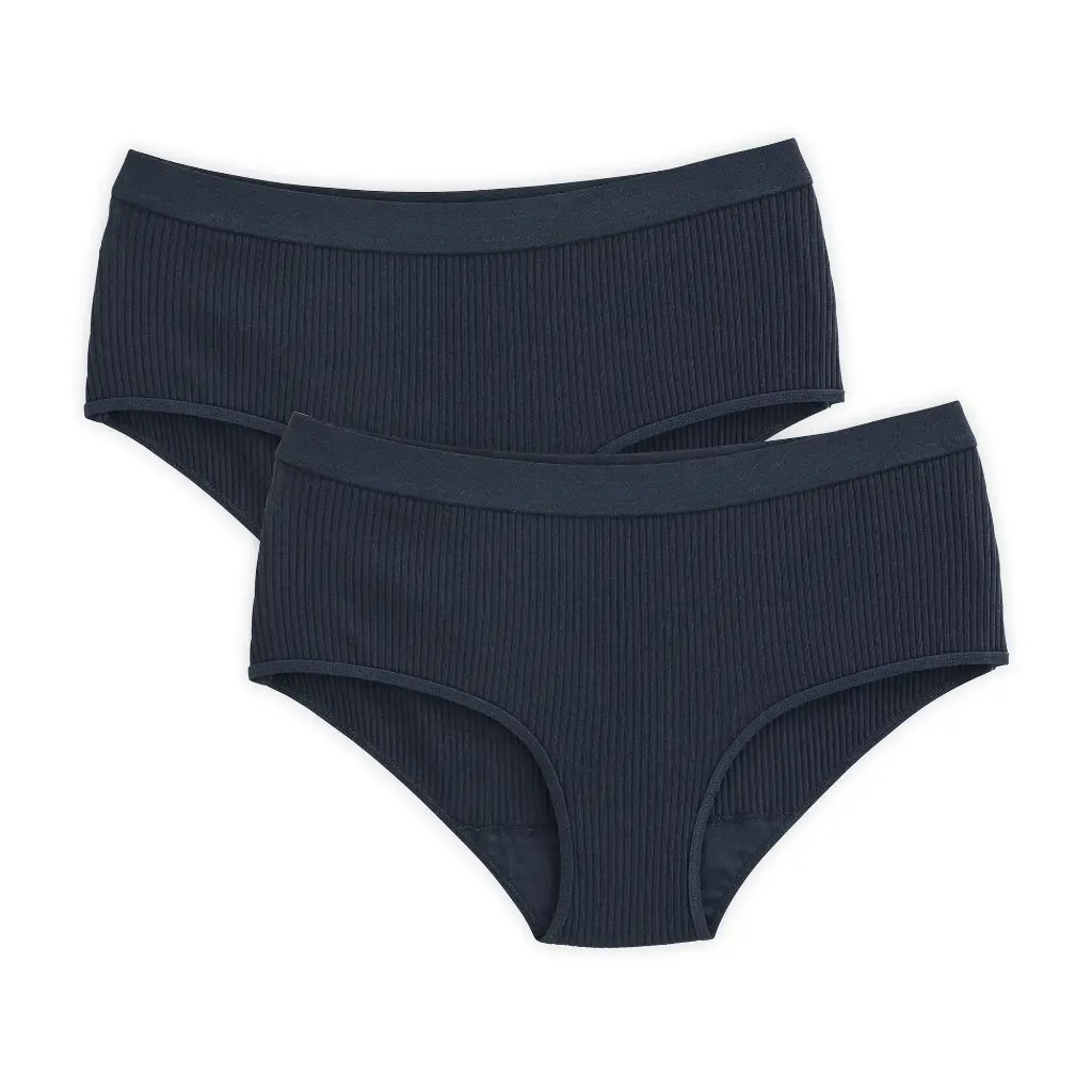 Pack de 2 Bragues cotó orgànic Blau marí en teixit canalé
