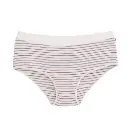 Pack de 2 Bragas algodón orgánico con estampado de rayas en tejido canalé