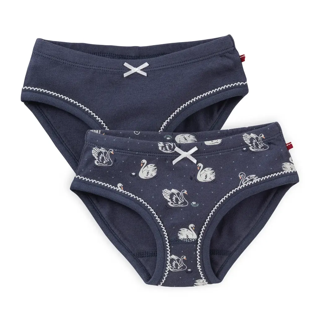 Pack braguitas niña algodón orgánico 100% Cisnes