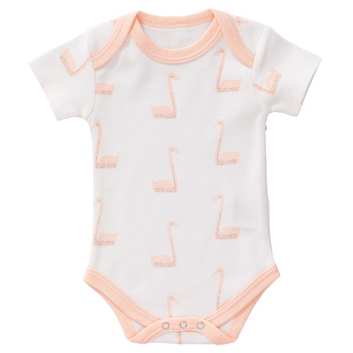 Body 100% algodón orgánico, flamencos 6 - 12 meses