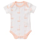 Body 100% algodón orgánico, flamencos 6 - 12 meses