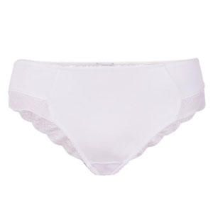 Organic cotton lingerie brief, transparent