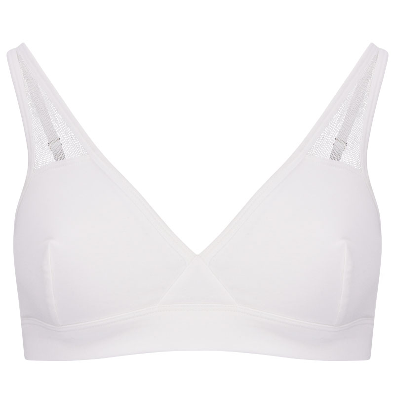 Organic cotton bra, without hoop, transparency