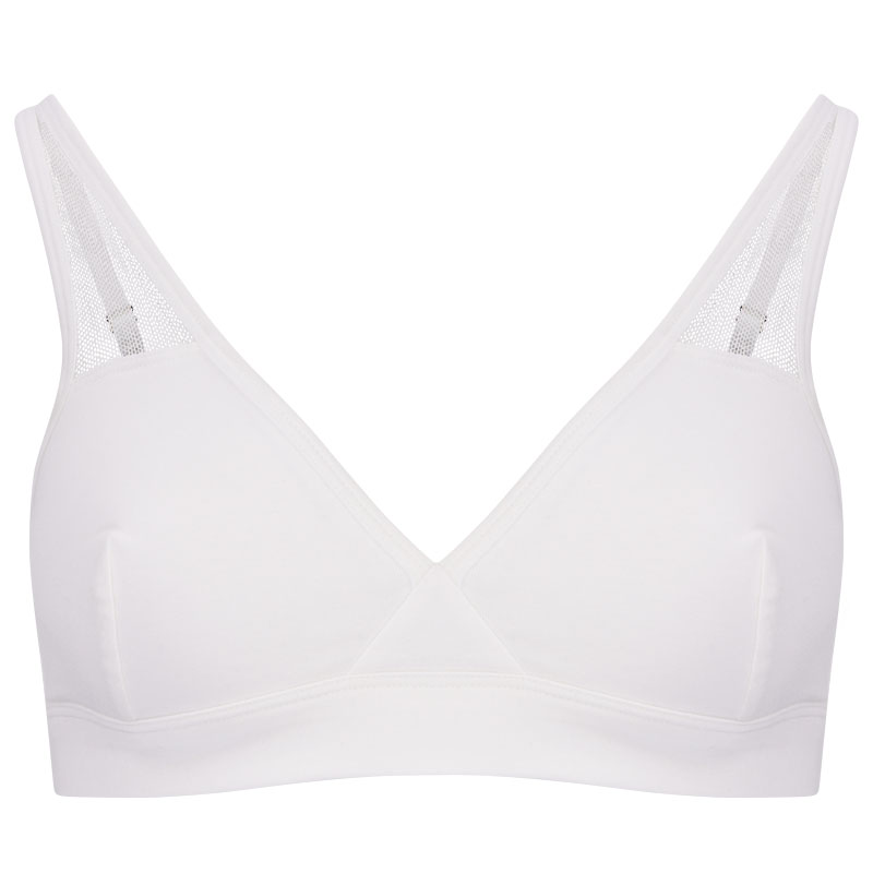 Organic cotton bra, without hoop, transparency