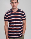 Polo 100% algodón orgánico, rayas naranja
