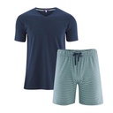 Pijama corto verde-azul 100% algodón orgánico hombre talla XXL