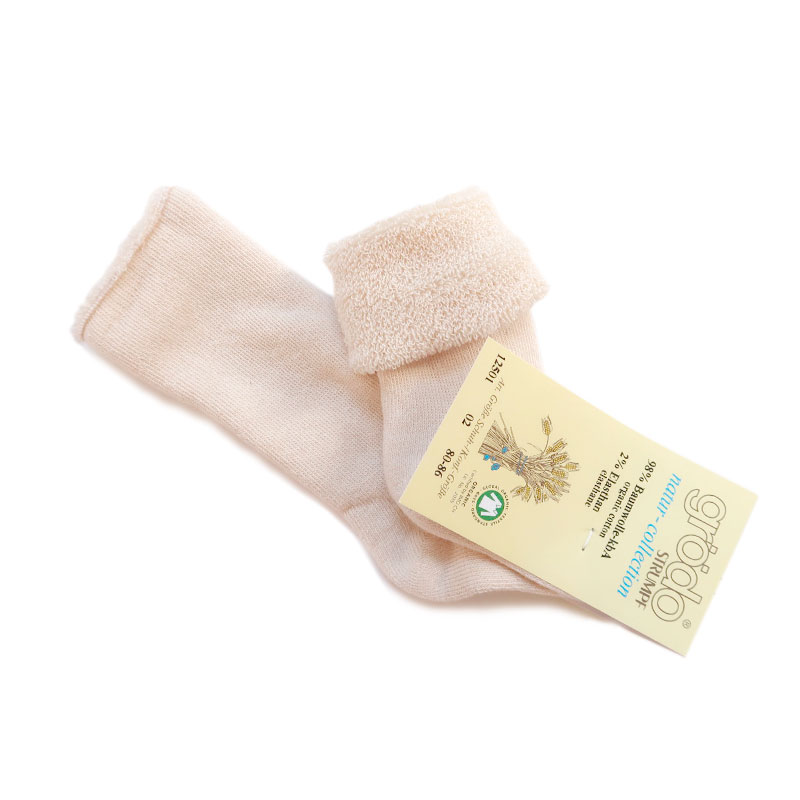 Organic cotton baby sock, fluffy