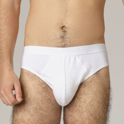 Organic cotton briefs, fine-ribbed COMAZO