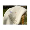 Wool blanket for double bed, 100% virgin wool, undyed