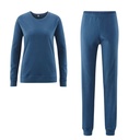 Women's blue 100% organic cotton pajamas