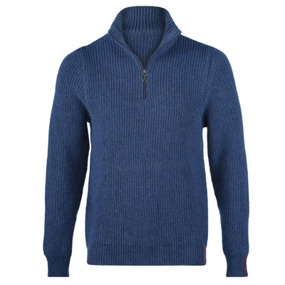 Chaqueta lana merino azul - Hombre