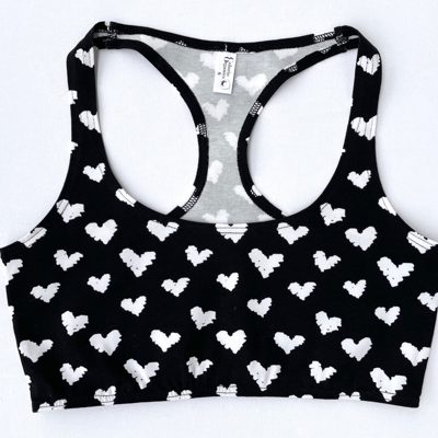 Top algodón orgánico corazones talla S