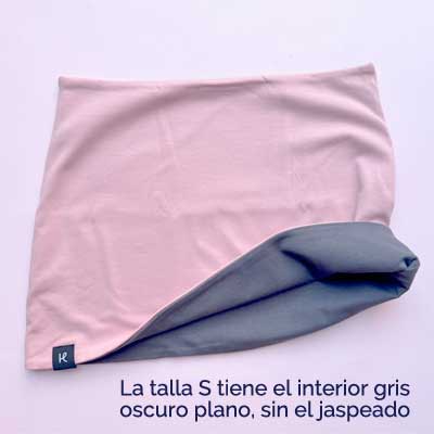 Haramaki de algodón orgánico reversible Rosa-Gris