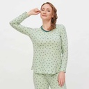 Camiseta pijama 100% algodón orgánico, Leaves