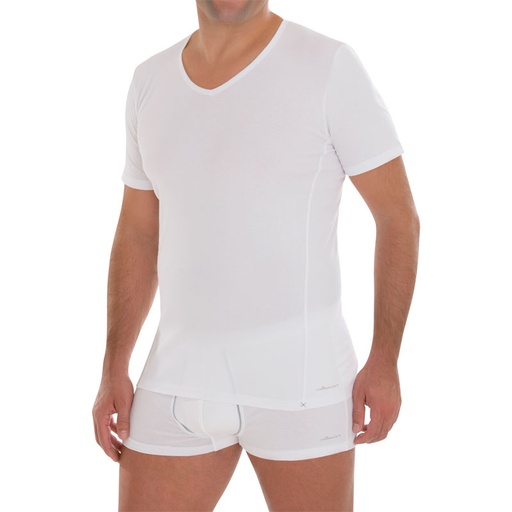 Short-sleeved organic cotton undershirt