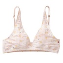 Organic cotton bra top, Leaves