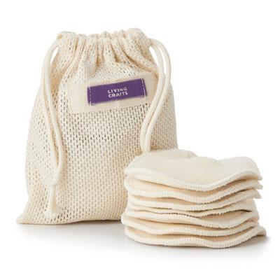 Discs desmaquillants reutilitzables cotó orgànic, pack de 7