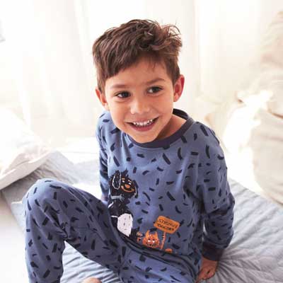 Pijama para niños 100% algodón orgánico, Monster