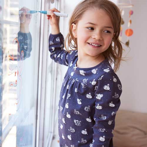 Pijama para niños 100% algodón orgánico, Cisnes