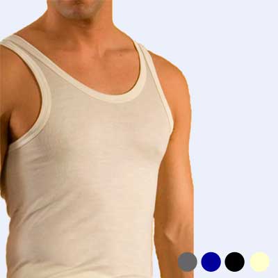 Camiseta interior lana merino y seda, manga corta, hombre (copia)