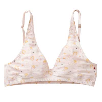 Top sujetador algodón orgánico, hojas