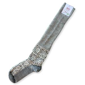 Nordic merino wool high sock, Gray