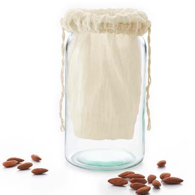 100% organic cotton fabric strainer bag