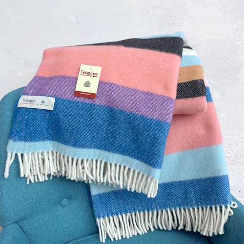 100% virgin wool sofa blanket Unique Colors