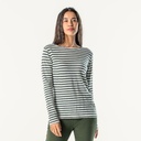 SINIA Striped women's organic cotton t-shirt TALLA M