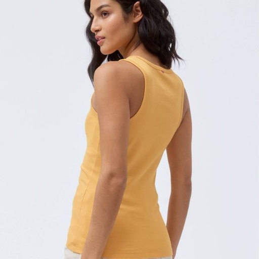 Organic cotton ribbed tank top