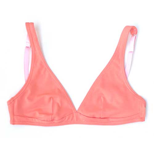 Coral Organic Cotton Bikini Bra