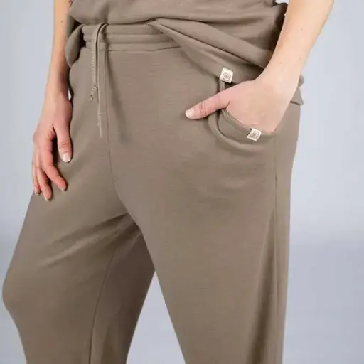 Unisex wool and silk jogger pants