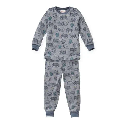 Children's pajamas 100% organic cotton Rhinos