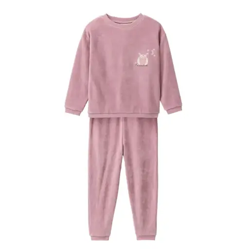 Pijama de rizo algodón orgánico 100% con Búho