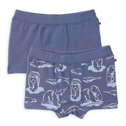 Pack bóxer 100% cotó orgànic nen Polar - Talla 1-2 anys