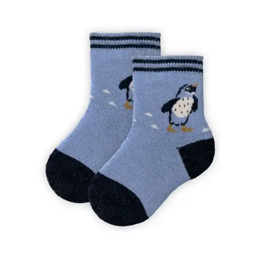 Calcetín infantil algodón orgánico pingüino