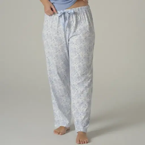 Pantaló llarg pijama dona 100% cotó orgànic Floral COMAZO