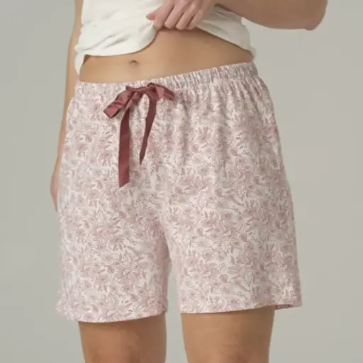 Floral 100% Organic Cotton Pajama Shorts COMAZO