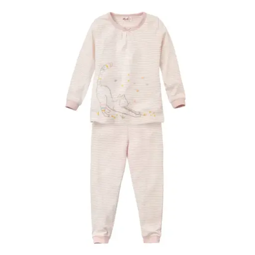 Pijama para niñas algodón orgánico 100% Gato