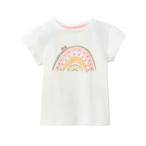 100% organic cotton short-sleeved T-shirt for children Rainbow