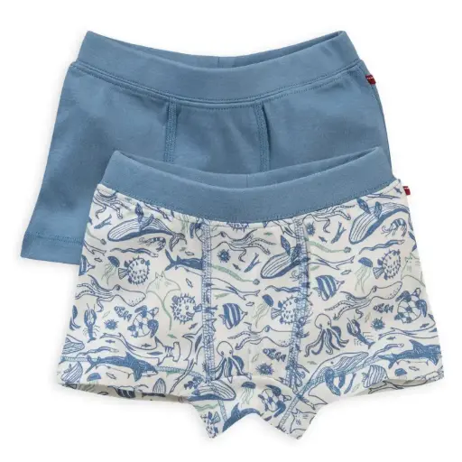 100% Organic Cotton Boys’  Whales Boxer Pack