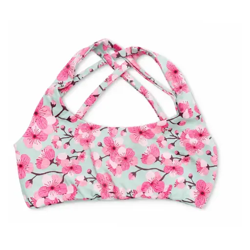Sujetador Bikini TOP de algodón orgánico Flor cerezo
