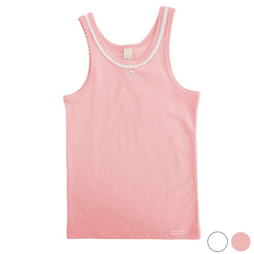 Organic cotton undershirt, ruffles COMAZO