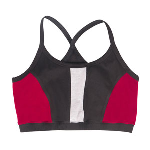 Sujetador top algodón orgánico cruzado tricolor COMAZO