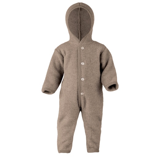 Mono bebé 100% lana merino con capucha